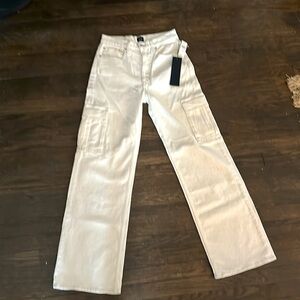 NWT EDWIN wide leg, pocket off white Jeans sz 28
